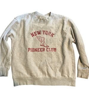 New York pioneer club for GAP grey sweatshirt size med